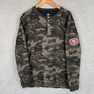 San Francisco 49ers‎ Shirt Men's 2XL Camo NFL x Darius Rucker Henley Thermal